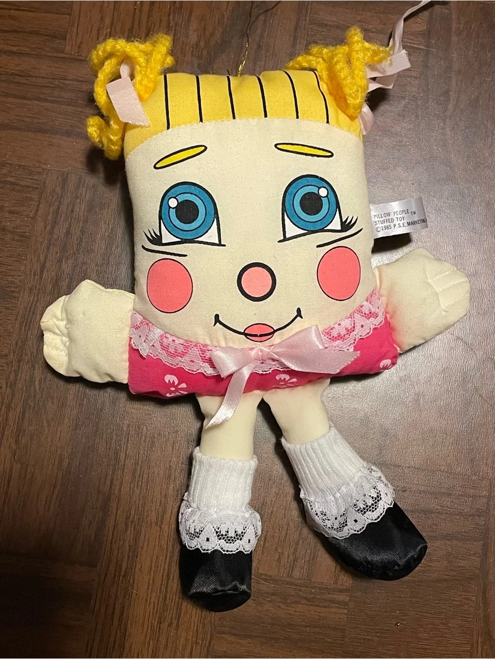 Mini Pillow People 1985 Vintage Plush Doll Girl's Sweet Dreams, 9-inch